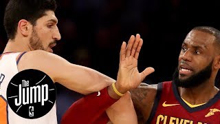 Smart for Enes Kanter and Frank Ntilikina to go after LeBron James? | The Jump | ESPN