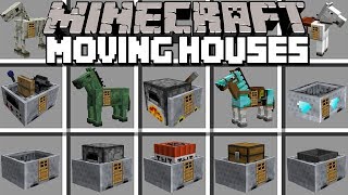 Minecraft MOVING HOUSES MOD! | SPAWN INSTANT MOVING STRUCTURES & BUILDINGS! | Modded Mini-Game