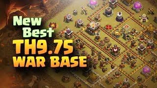 New Best TH9.75 Anti 3 Star War Base #5 | 275 Walls | CLASH OF CLANS | 2017 |