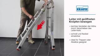 Технология ClickMatic System для телескопических лестниц KRAUSE