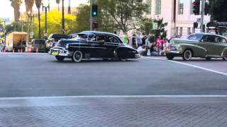 Lowriders cruising in DTLA