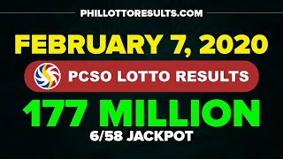 Lotto Result February 7, 2020 (Friday)