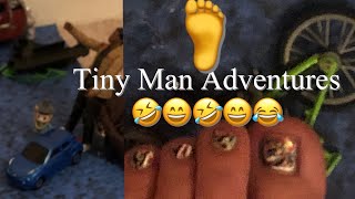 Giantess Foot Crushing Shrunken Tiny Man and Tiny Toy Bike | Tiny Man Adventures Comedy Tiny Man DUI