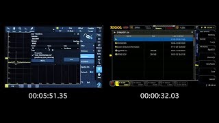 Storage Speed Comparison of the MSO5000 VS the RTB2000