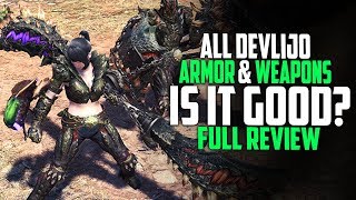 ALL DEVLIJO Armor And Weapon Review! Are They Good? Monster Hunter World Update