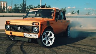 Нива с V8 ВАЛИТ боком! Первый выезд МОНСТРА
