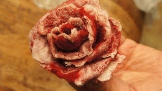 how to make felted wool flower