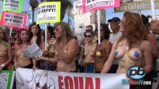 Go Topless 2013, Venice Beach, California: Lara Terstenjak's speech