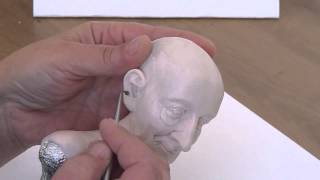 How to sculpt a doll head Polymer Clay. Sculpting the ears. Как слепить голову куклы. Лепим уши.