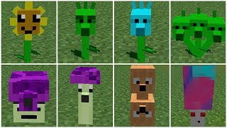 All Plants Power-Up! in Plants vs Zombies 2 Minecraft Mod