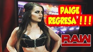 Paige Regresa a WWE ★ Paige return to WWE ★ RAW 20/11/2017