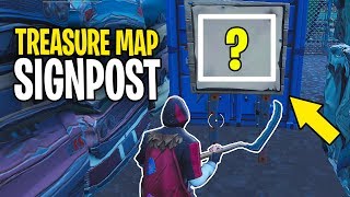 Search the Treasure Map Signpost found in Junk Junction - WEEK 10 CHALLENGE SEASON 8 LOCATION!