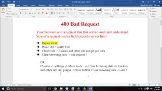 400 bad  request   repair error  400 bad request