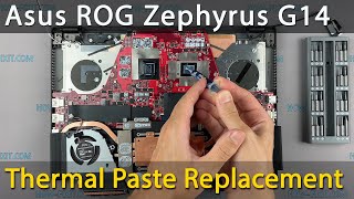 Asus ROG Zephyrus G14 GA401 Disassembly, fan cleaning and thermal paste replacement