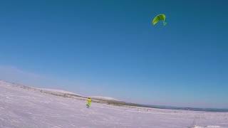 Surfbussen Storhogna Kitemeet 2017 - Snowkiting in Sweden