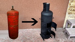 Піч з газового баллона 50л. Водяний контур ТЕСТ