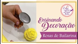 Ensinando  Decoração - Rosas de bailarina com bico pétala