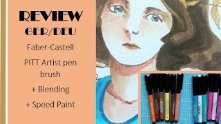 GER/DEU [Review] Faber-Castell PITT Artist brush pen + Blending Techniques + Speed Paint (german)