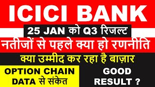 ICICI BANK Q3 RESULT EXPECTATION | ICICI BANK OPTION CHAIN ANALYSIS BEFORE RESULT | LEVEL & TARGET |