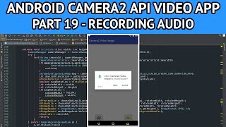 Android camera2 API video app - Part 19 recording audio with video