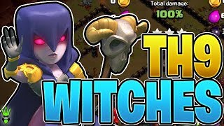*NEW* TH9 WITCHES ARE OP! - TH9 3 Star War Strategy! - Clash of Clans - TH9 Witch Slap