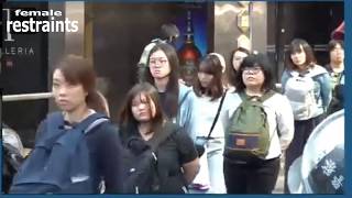 Chinese girls handcuffed behind back | Real life