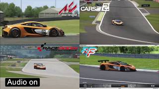Assetto Corsa vs Project CARS 2 vs RaceRoom vs rFactor 2 Mclaren 650s GT3