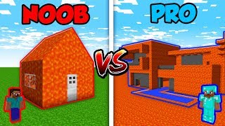 Minecraft NOOB vs. PRO: MODERN LAVA HOUSE in Minecraft! (Animation)