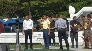 'บิ๊กโจ๊ก' ไหว้ศาลหลักเมืองนครศรีธรรมราช นายตำรวจชั้นผู้ใหญ่ประกบดูแล