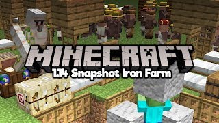 Minecraft 1.14 ▫ Iron Farm Concept With New Village Mechanics ▫ Snapshot 19w11a