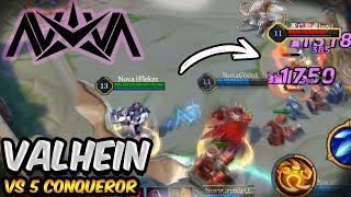 NOVA TEAM VS 5 CONQUEROR EU | VALHEIN GAMEPLAY | Arena of Valor