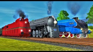 [GER vs UK vs USA] DRG 05 001 vs LNER Mallard vs NYC Dreyfuss Hudson - Trainz