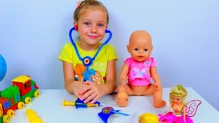 Играем в Доктора - Ева доктор. Кукла Беби Бон заболела и её надо вылечить - Игры для детей