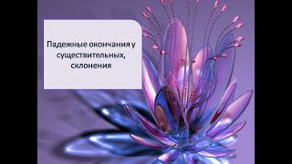 Три склонения имён существительных.Падежные окончания существительных.