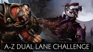 Dota 2 A-Z Dual Lane Challenge - Luna and Lycan