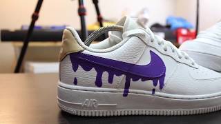 Custom Nike Air Force 1 "Purple" + Time Lapse