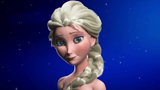 Elsa Bust from Frozen Timelapse using Zbrush 2019/3dsmax/V-Ray/Ornatrix - Hair based on Topology