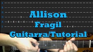 Como Tocar FRAGIL De Allison - Tutorial Guitarra acustica (Intro)