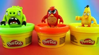 Angry Birds Toys Dinosaurs Kinder Surprise Eggs Play Doh