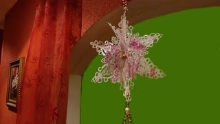 Снежинка.Гильоширование или выжигание по ткани