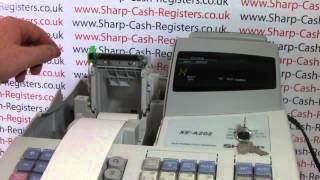 HOW TO CHANGE THE TILL ROLL ON THE SHARP XE-A202 CASH REGISTER