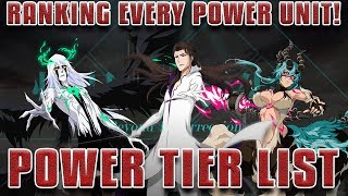 [June 29th 2019] RANKING EVERY POWER UNIT IN THE GAME! Bleach Brave Souls Power PvE Tier List!