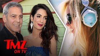 George And Amal Clooney's Twins Cause Flight Problems | TMZ TV
