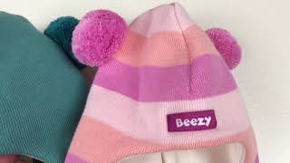Детский демисезонный шлем мод. 1702 "Мишка" ТМ Beezy (Бизи) Украина.