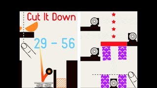 Cut It Down Walkthrough Green Levels 29 - 56 Slice Puzzle