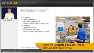 SAP Intelligent Robotic Process Automation in a Nutshell: openSAP Course