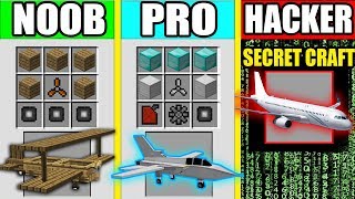 Minecraft - NOOB vs PRO vs HACKER : SUPER PLANE CRAFTING Challenge in Minecraft Animation