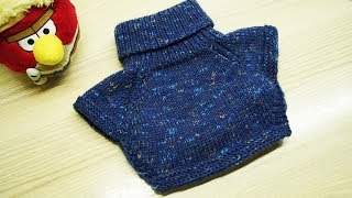 Манишка спицами | простой способ вязания