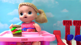 ALIVE  Eats McDonald's Happy Meal Pretend Play Doh Food