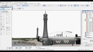 Архикад 18. Инструмент морф. Создание минарета.